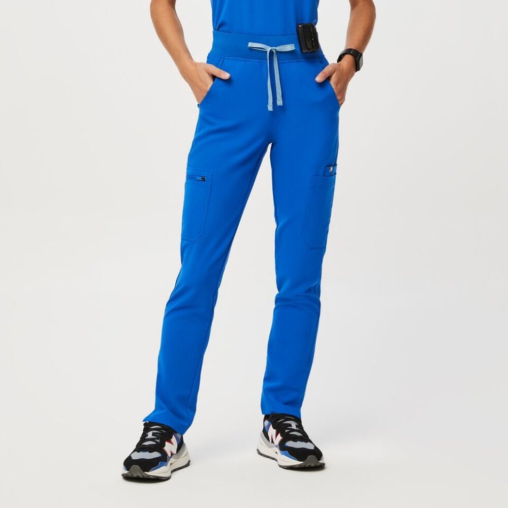 Figs Straight Leg Scrub Pants in Royal Blue
